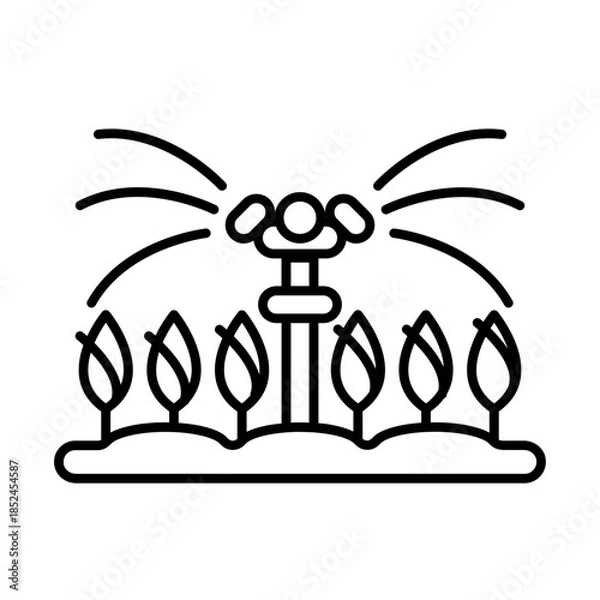 Obraz Sprinkler irigation icon