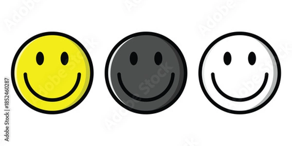 Obraz simple smiley emoticon collection