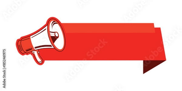 Obraz megaphone and speech bubbles.