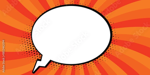 Obraz Colorful comic background with blank white speech balloons