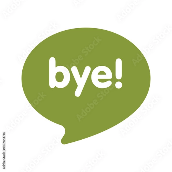 Fototapeta Vector Bye Speech Bubble Illustration