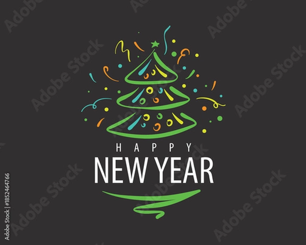 Obraz Vector icon for Happy New Year greetings
