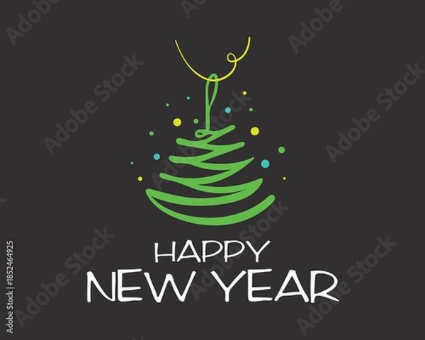 Obraz Vector icon for Happy New Year greetings