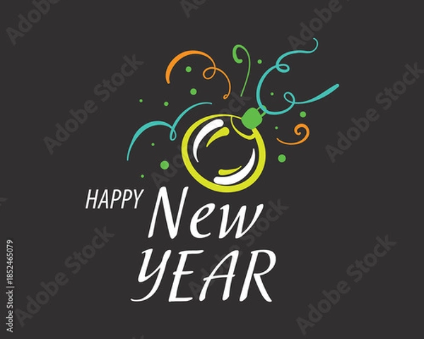 Obraz Vector icon for Happy New Year greetings