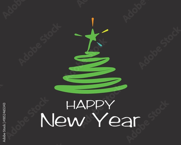 Obraz Vector icon for Happy New Year greetings