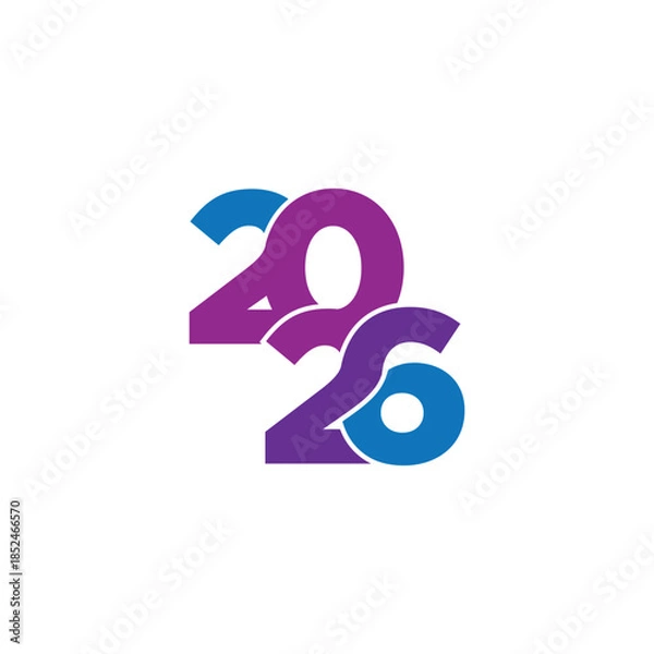 Fototapeta 2026 design for new year logo vector