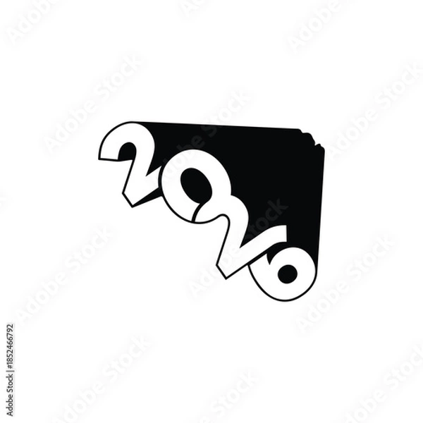 Fototapeta 2026 design for new year logo vector