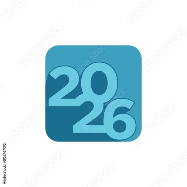 Fototapeta 2026 design for new year logo vector
