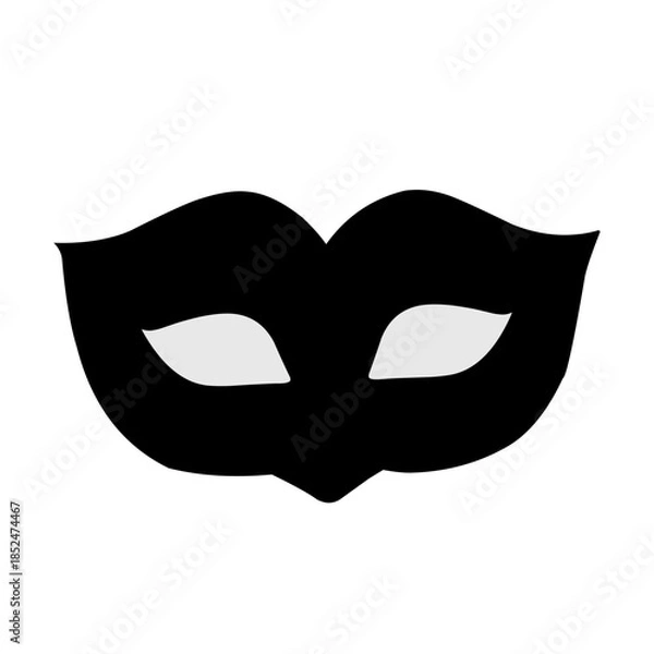 Obraz Superhero mask silhouette vector