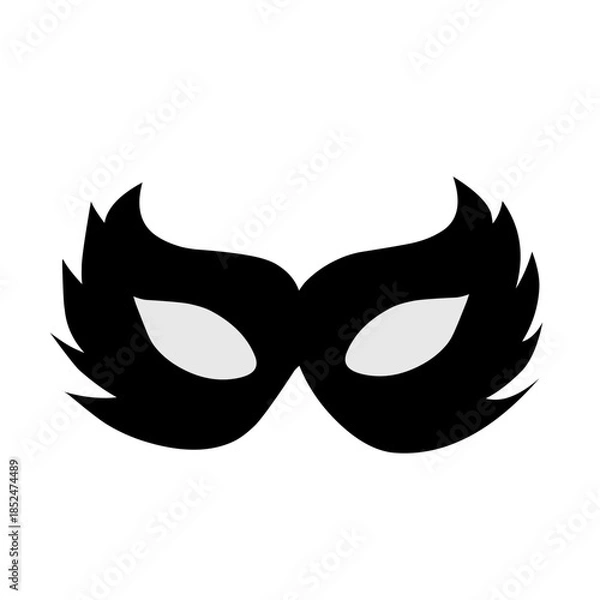 Obraz Superhero mask silhouette vector