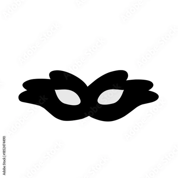 Obraz Superhero mask silhouette vector