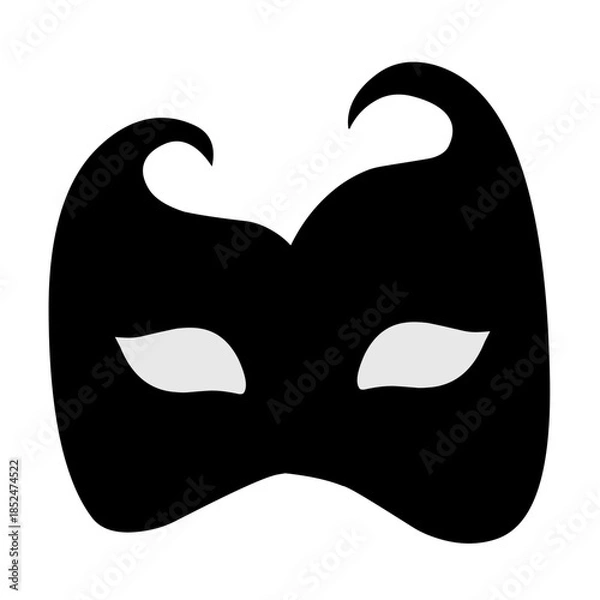 Obraz Superhero mask silhouette vector
