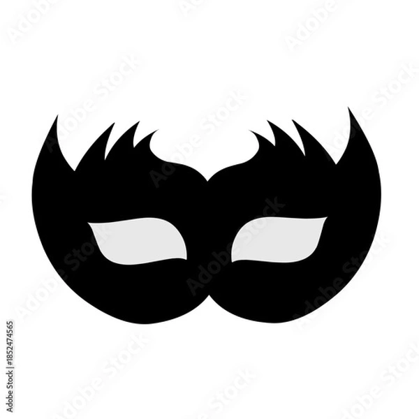 Obraz Superhero mask silhouette vector