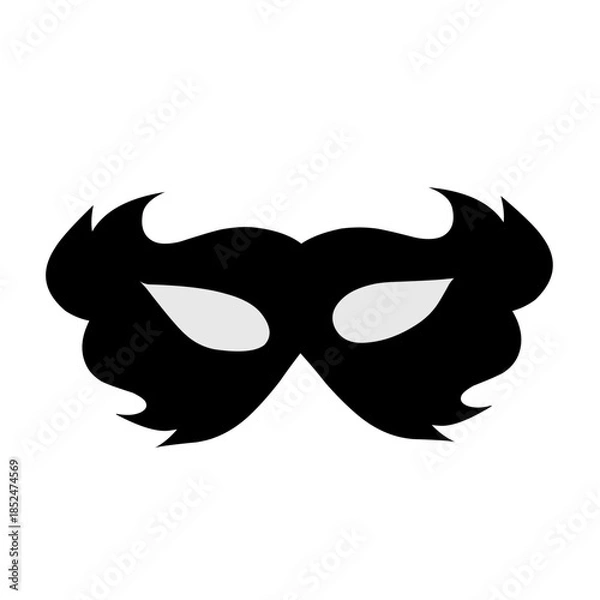 Obraz Superhero mask silhouette vector