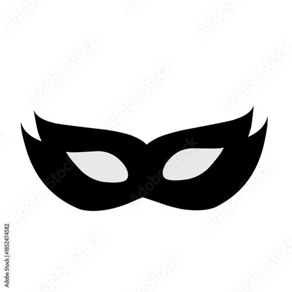 Obraz Superhero mask silhouette vector
