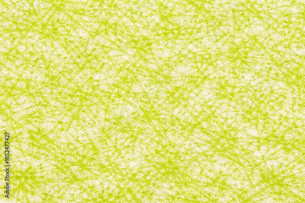 Obraz Lime green crayon scribble texture background on white paper