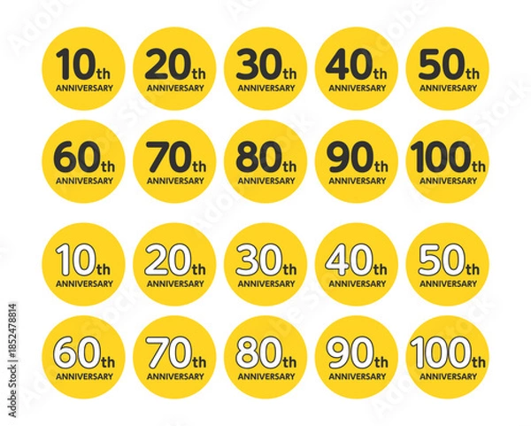 Obraz 10周年から100周年　アニバーサリー　アイコン