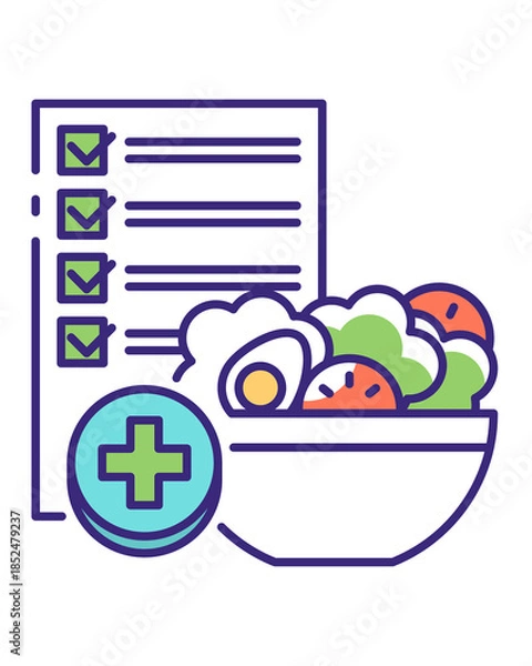 Obraz healthy food concept