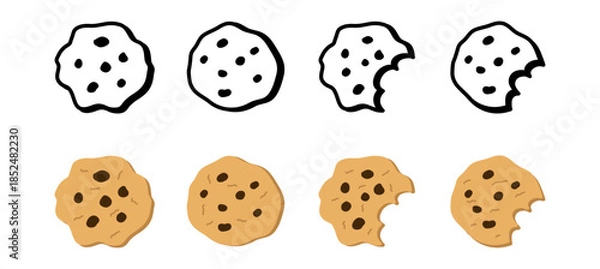Obraz cookies doodle hand drawing icon