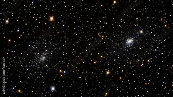 Obraz Twin Star Clusters in Deep Space.