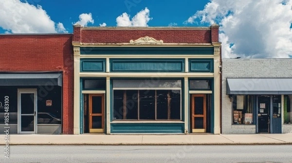 Obraz Charming Downtown Storefront Brick Building.