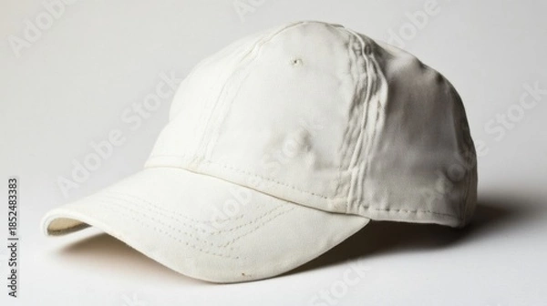Obraz Plain White Baseball Cap.