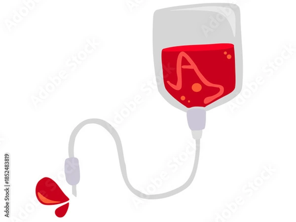 Obraz 輸血パック A型 主線なし