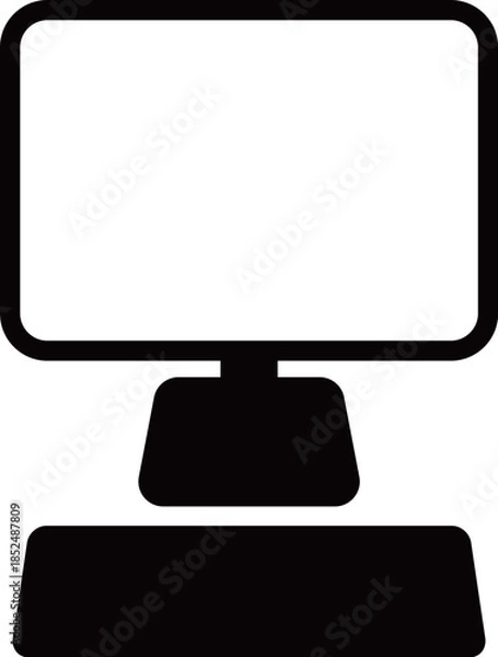 Obraz パソコン操作 イラスト / Computer Operation Illustration – 働く・在宅・フリーランスシーン