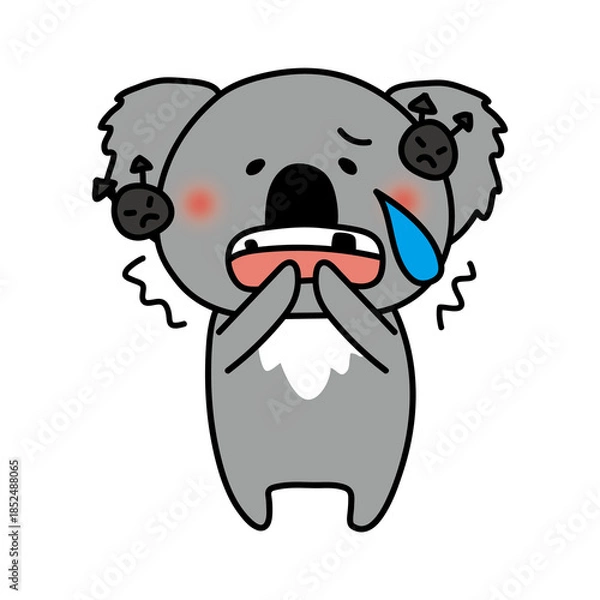 Fototapeta 虫歯を痛がるコアラ