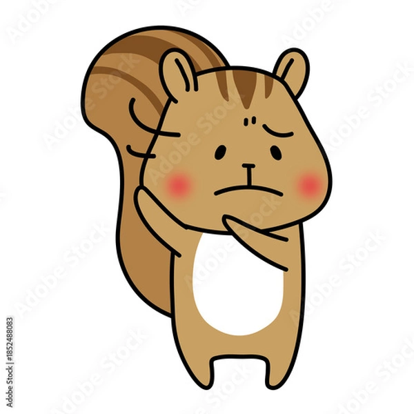 Fototapeta 嫌がっているリス