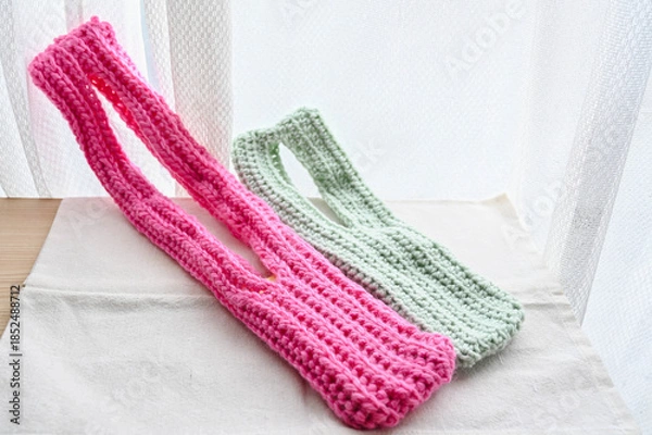 Fototapeta 手編みのiphoneポケット 