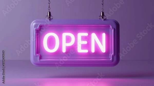 Obraz Neon open sign