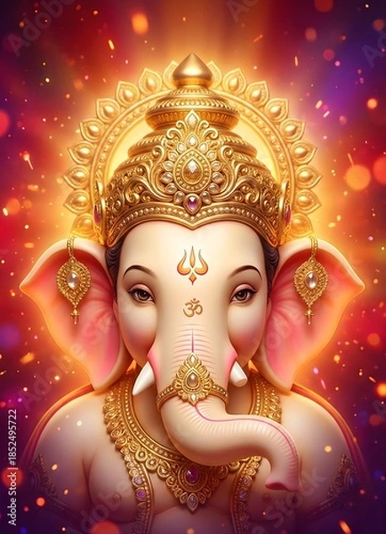 Fototapeta Ganesh jayanti poster design.