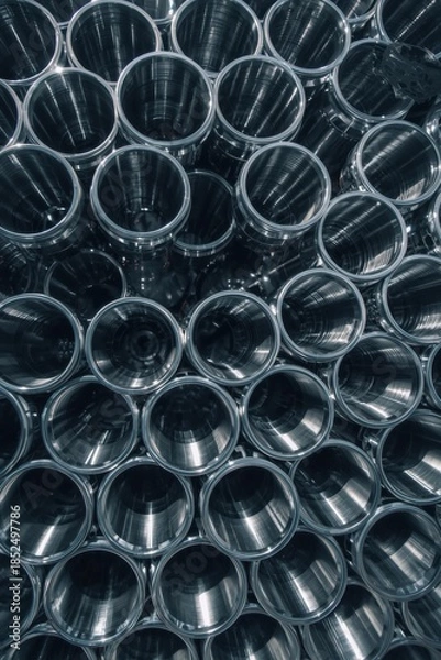 Fototapeta Array of transparent cups