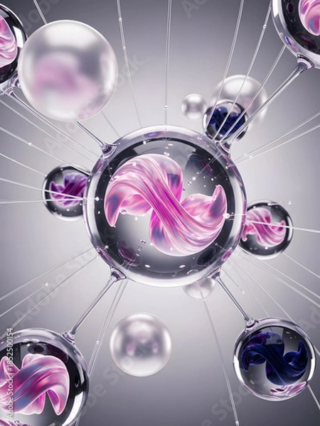 Obraz Quantum Fluidity Spheres