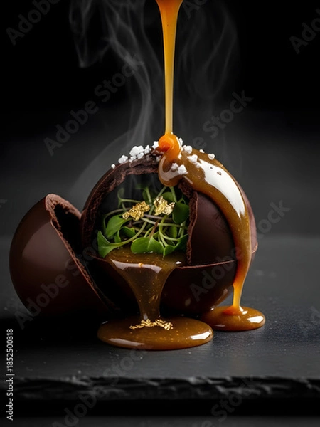 Obraz Gourmet Deconstructed Chocolate Sphere