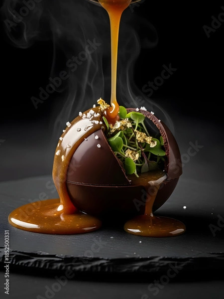 Obraz Gourmet Deconstructed Chocolate Sphere