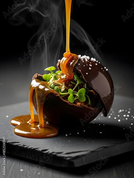 Obraz Gourmet Deconstructed Chocolate Sphere