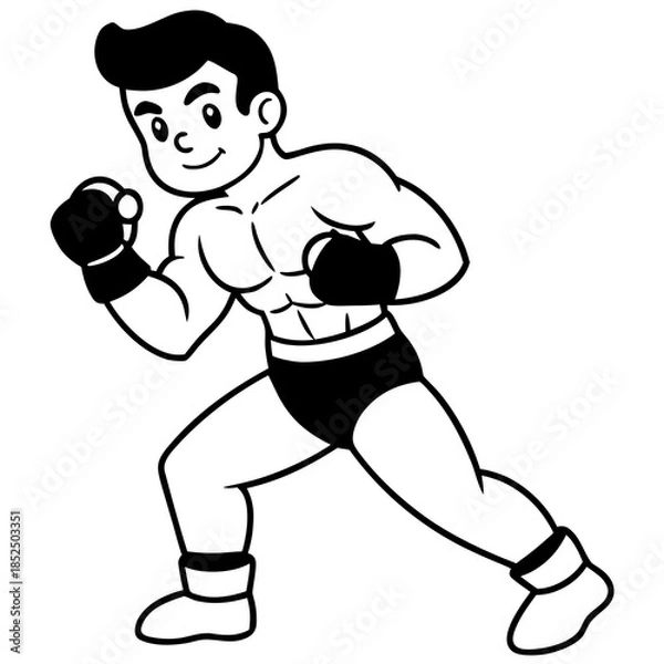 Obraz boxer with boxing gloves