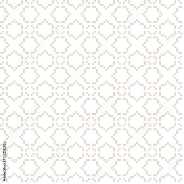 Obraz Cream Textured fair isle seamless pattern design