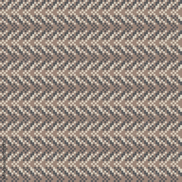 Obraz Neutral Colour Chevron Fair Isle Seamless Pattern Design