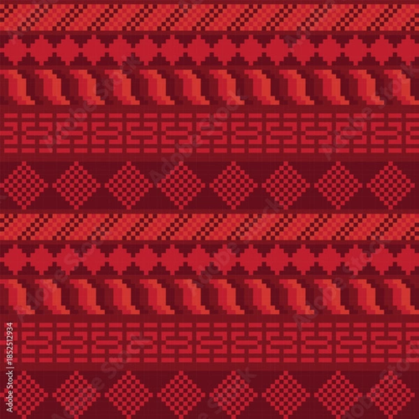 Obraz Lunar New Year Fair isle pattern design