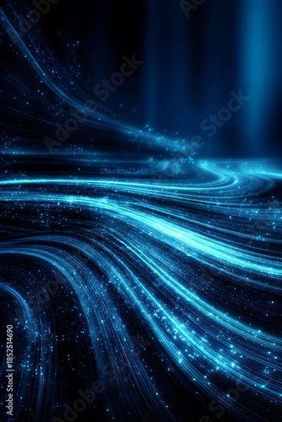 Obraz Glowing points create a captivating visual representation of data