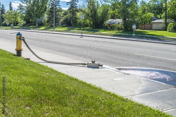 Obraz Runnig water hydrant testing