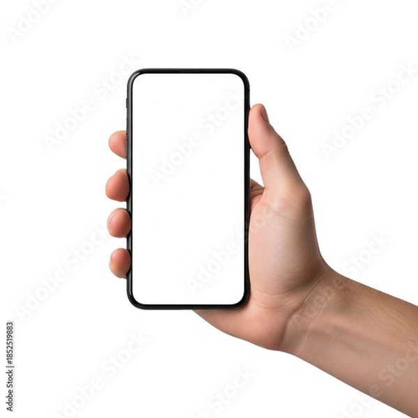 Obraz "Hand Holding Smartphone with Blank Screen"