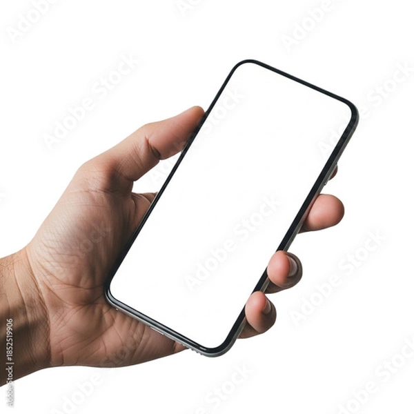 Obraz "Hand Holding Smartphone with Blank Screen"