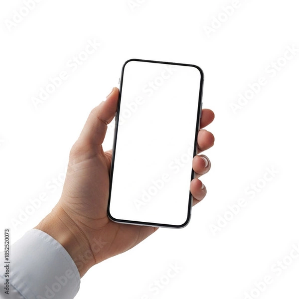Obraz "Hand Holding Smartphone with Blank Screen"