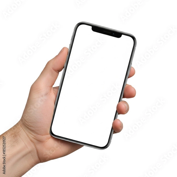 Obraz "Hand Holding Smartphone with Blank Screen"