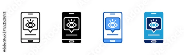 Obraz view  icon set multiple style collection