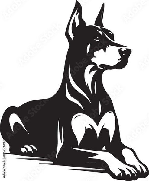 Obraz Dobermann Dog Vector	